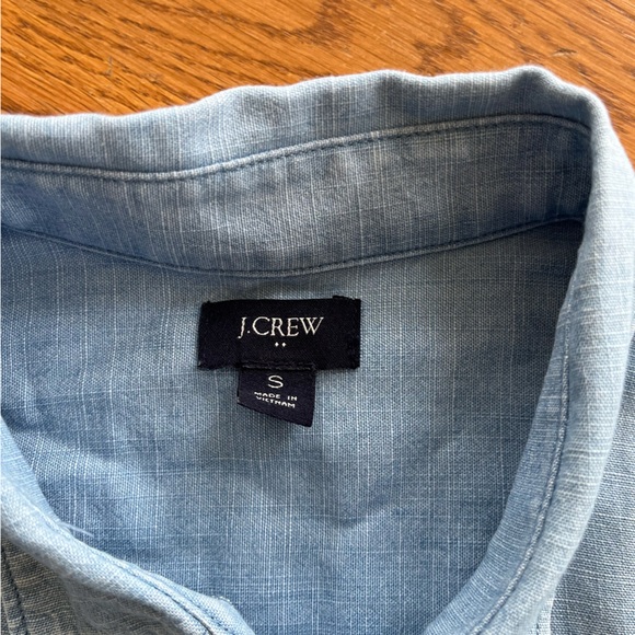 J. Crew Light Blue Button-Front Shirt Jacket - Picture 2 of 2
